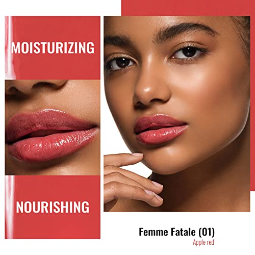 Oulac Moisturizing Shine Lipstick Set 3PCS | Tinted Lip Balm 01+04+08