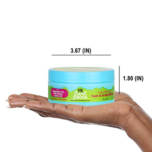 Just For Me Curl Peace Nourishing Hair & Scalp Butter 4 oz Pack of 3 - Hydrates & Strengthens Natural Hair