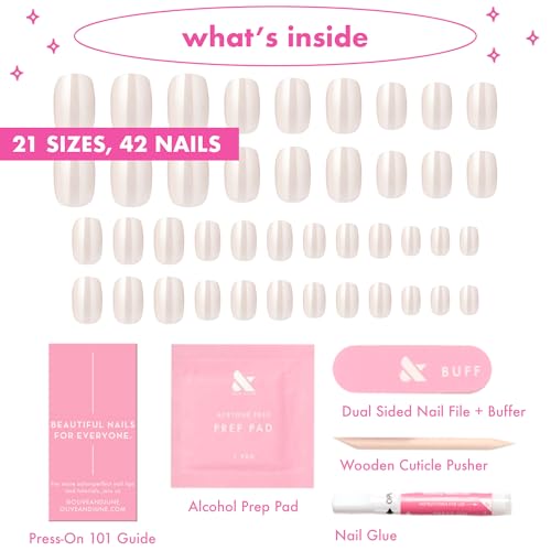Olive & June Instant Mani Press-On Nails - Extra Short, 42 Nails in 21 Sizes