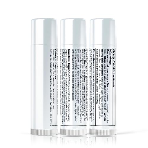 SPF 15 Mineral Sunscreen Lip Balm - Lemon & Mint - 3 oz