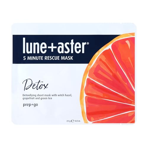 Lune+Aster 5-Minute Detox Clarifying Sheet Mask - Single Pack of 1