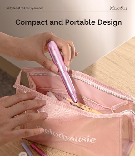 MelodySusie PC120B Nail Drill Kit - 20000RPM for Cuticle Care & Nail Art