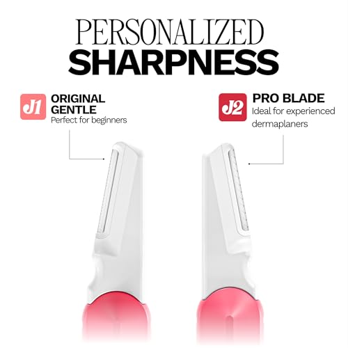 Jill Dermaplane Kit in Rose - Hair Identifying Spray NOT Included - Includes 1 Pre-Shave Cleanser Sachet & Oil Wipe, 1 Post-Shave Moisturizer, 2 Disposable Blades