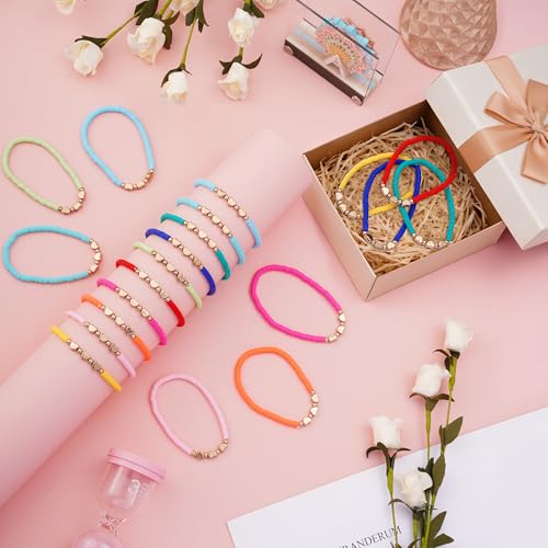 20 Pack Colorful Heart Friendship Bracelets for Gifts