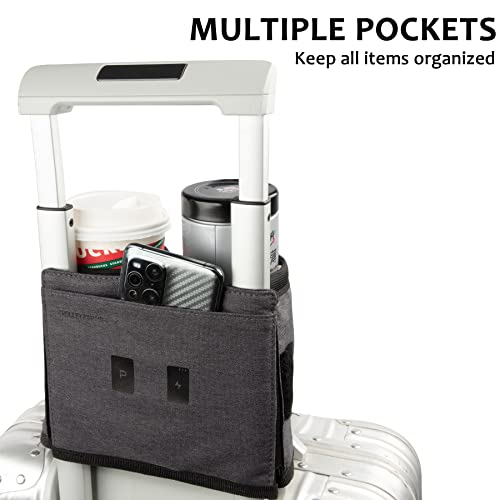 riemot Grey Luggage Cup Holder - Travel Drink Caddy for 2 Mugs