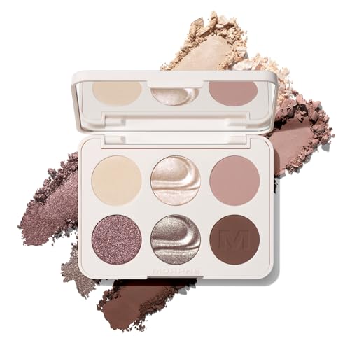 Morphe ChromaPlus 6-Pan Eyeshadow Palette - Rich Glitch High-Pigment Makeup