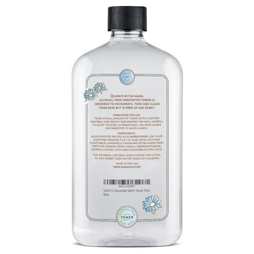 Quinn’s Unscented Witch Hazel & Aloe Vera Toner - Alcohol-Free 16oz