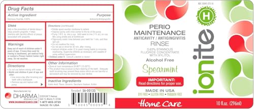 Ionite-H 0.63% Stannous Fluoride Mouthwash - Perio Maintenance Rinse (10 oz)