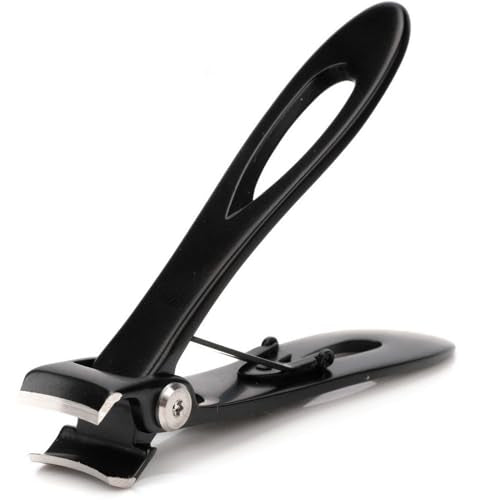 AyeVision Large Jaw Nail Clippers for Thick Toenails Stainless Steel Black