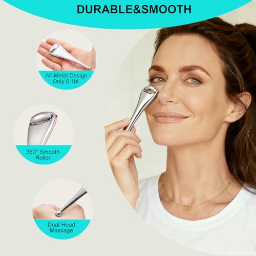 LIZICH Metal Eye Massage Roller for Dry Eyes, Styes, and MGD Relief