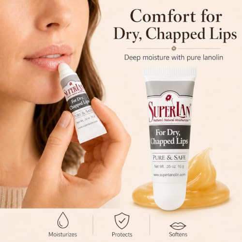 Superlan Organic Lanolin Lip Balm & Nipple Cream 3-Pack Original