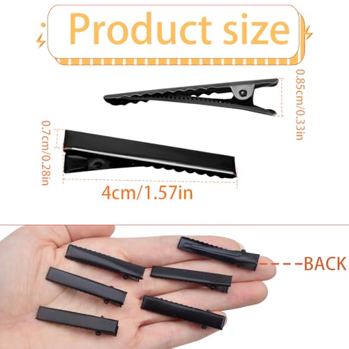 100pcs Alligator Hair Clips - Durable Metal Hairpins for Styling