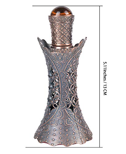 Nerien Bronze Vintage Perfume Bottle - Refillable 15ml Essential Oil Container