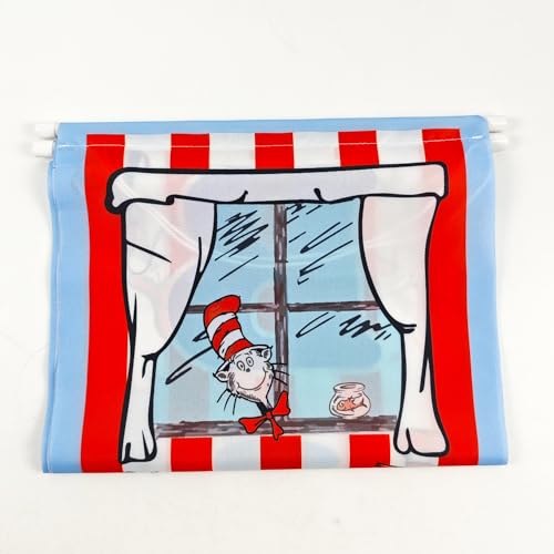 Happy Birthday Porch Banner Set - Cat in the Hat Design, 2pcs