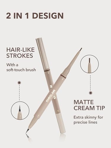 SHEGLAM Waterproof Dual-Sided Eyebrow Pencil - Chocolate