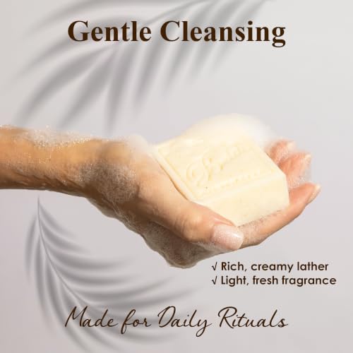 BELA Goat Milk Soap Bar, French Triple Milled with Organic Shea Butter, 6 Pack