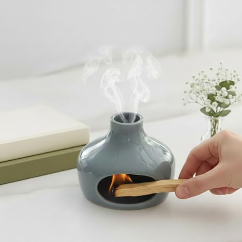 Ceramic Palo Santo Incense Holder with Chimney Burner