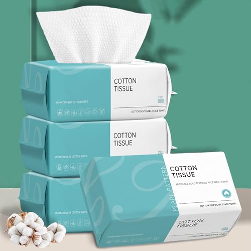 Unscented Disposable Face Towels - 100 Count, Soft & Thickened