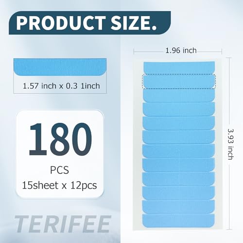 180PCS Double Sided Hair Extension Tape - 1.57 x 0.31 Inch Blue