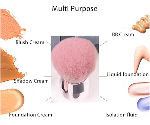 Travel Size Makeup Blush Brush - Fluffy Kabuki Foundation Brush