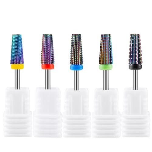 5Pcs Tungsten Steel Nail Drill Bits Set for Acrylic Nails