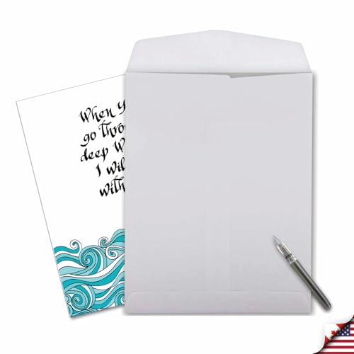 NobleWorks Jumbo Inspirational Greeting Card - Isaiah 43:2
