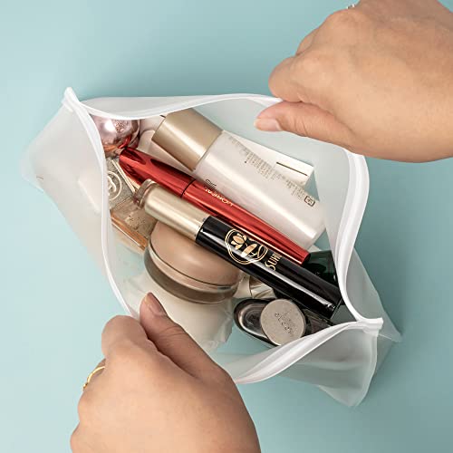 SPLF 4-Pack Leakproof Clear Toiletry Bags - TSA Approved Travel Set