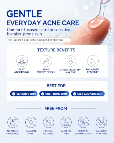 Azelaic Acid Acne Treatment Gel - Gentle Botanical Formula, 1.06 fl oz