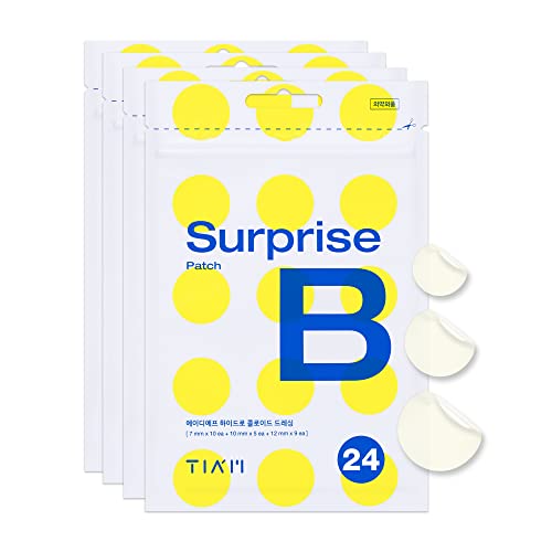TIAM 96 Count Hydrocolloid Acne Pimple Patches Pack of 4 for Overnight Skin Care