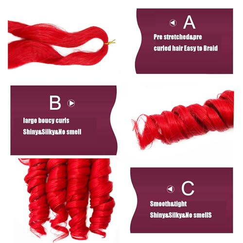 Toniola 24 Inch French Curly Braiding Hair, Pre-Stretched Synthetic Waves