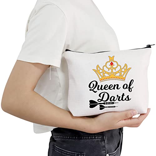 Queen of Darts Cosmetic Bag - POFULL Makeup Organizer for Travel