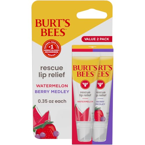 Burt's Bees Rescue Lip Relief Set - Watermelon & Berry Medley, 0.35 oz. x 2 Tubes