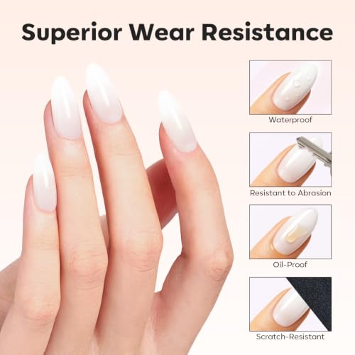 Modelones Milky White Builder Top Coat Gel Polish 15ML