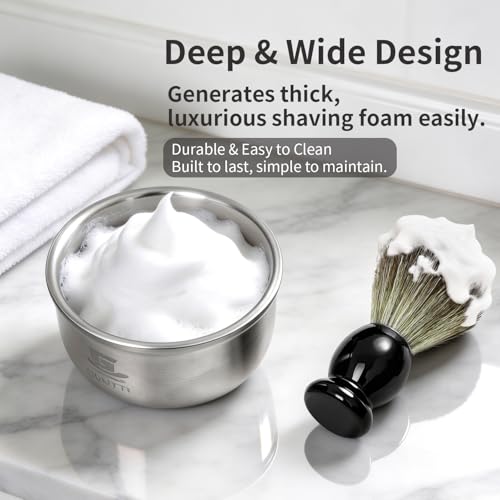 GRUTTI Shaving Kit for Men – Brush, Bowl & Cream Gift Set
