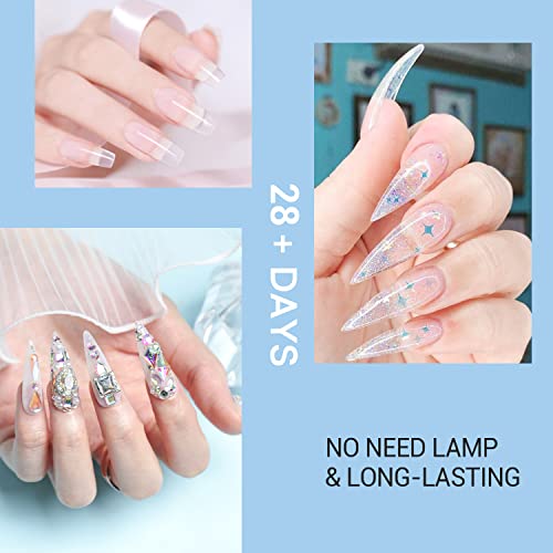 Modelones 2.12oz Transparent Clear Acrylic Powder for Nails - Non-Yellowing Formula, Quick Air-Dry, No Lamp Needed (2.12 Ounce / Transparent Crystal)