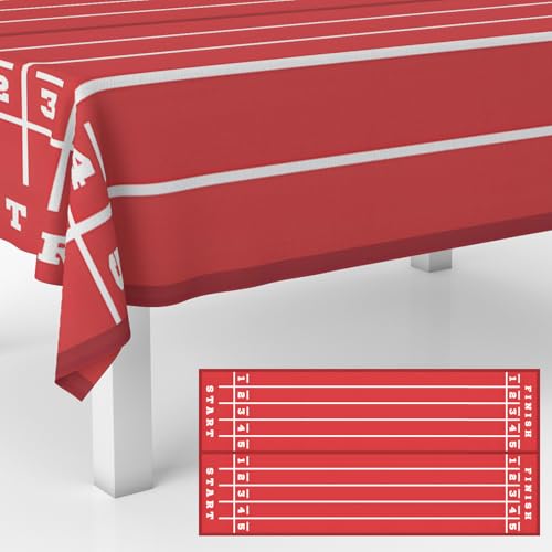 53x108 Inch Sports Tablecloth - Running Track Theme for Parties