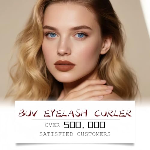 BUV Heated Eyelash Curler, USB Rechargeable Electric Curler with 3 Heat Modes