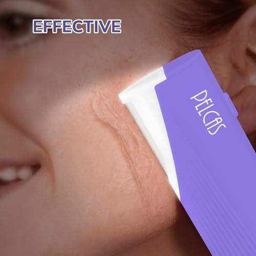 PELCAS Electric Dermaplaning Tool - 3-Speed LED Face Razor