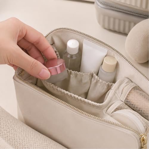 12-Pack 5g Frosted Glass Cosmetic Jars with Rose Gold Caps, Refillable Sample Vials for DIY Skincare & Makeup