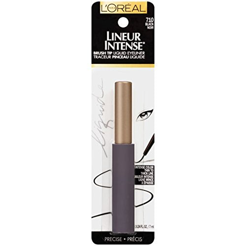 L'Oreal Paris Lineur Intense Liquid Eyeliner, Black, 0.24 Fl Oz (Pack of 2)