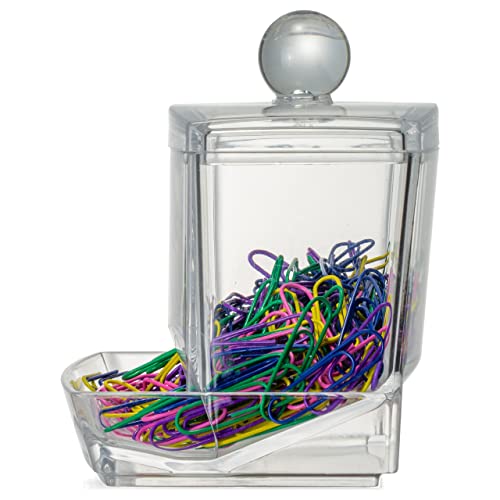 Officemate Self-Dispensing Paper Clip Holder with 250 Assorted Clips