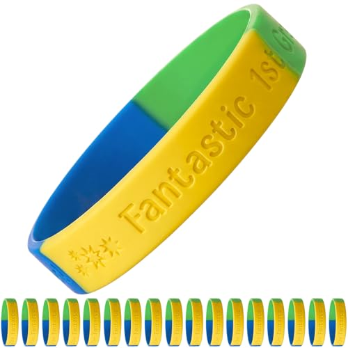 36 Pack Welcome to 1st Grade Silicone Bracelets - Colorful Wristbands for Back to School