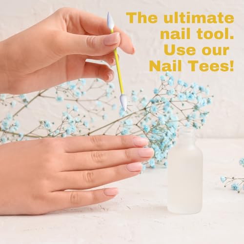 Fran Wilson Double-Pointed Nail Tips Cotton Swabs 120 Count (2 Pack) - Precise Manicure & Pedicure Tools
