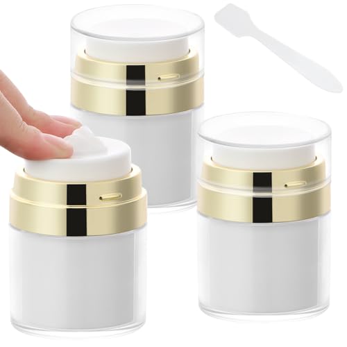Segbeauty 30ml Airless Pump Bottles - Refillable Travel Containers, Pack of 3