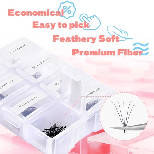 FADLASH 600pcs 5D D Curl Wispy Lash Extensions - Natural Look