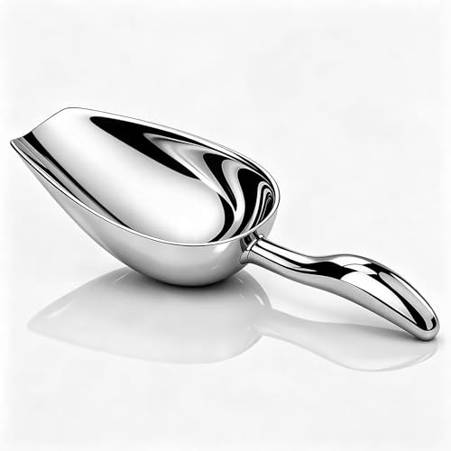 8 oz Stainless Steel Ice Scoop - Heavy-Duty & Dishwasher Safe