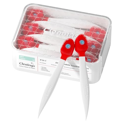 Cleaings Mint Flavor Disposable Travel Toothbrush Set 20 Pcs with Toothpaste & Picks