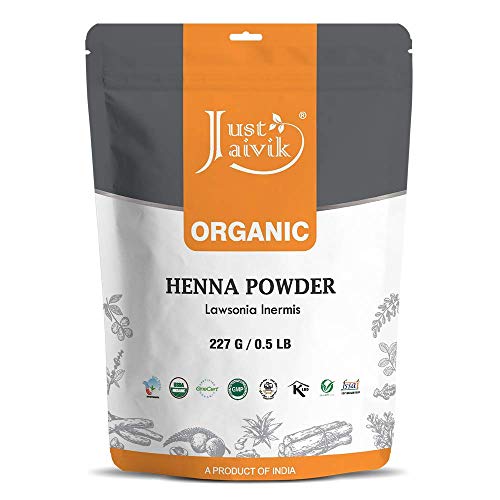 Organic Henna and Indigo Powder by Just Jaivik - 227g