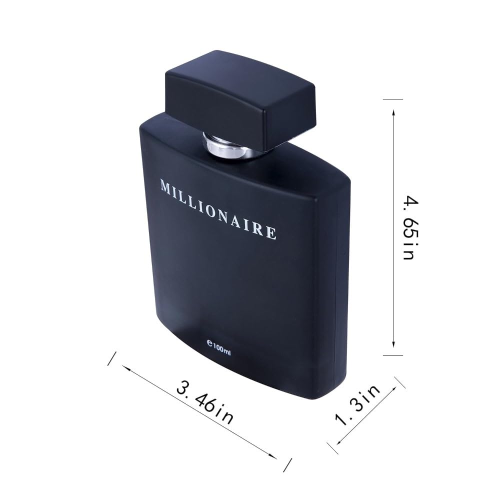 Eau de Parfum for Men - Black Millionaire Scent | 3.4 oz Spray, 100 ML