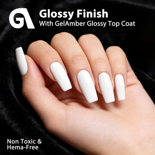 GELAMBER White Gel Nail Polish - Solid White 15ml - Variation: White002